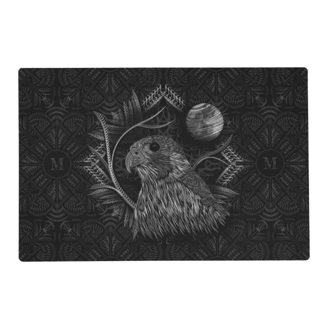 Falcon Full Moon Monogram Placemat (Front)