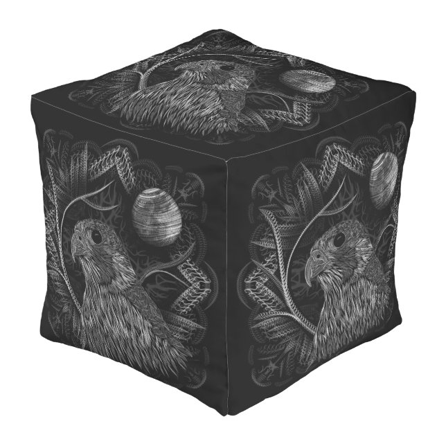 Falcon Full Moon Outdoor Pouf (Angled Front)