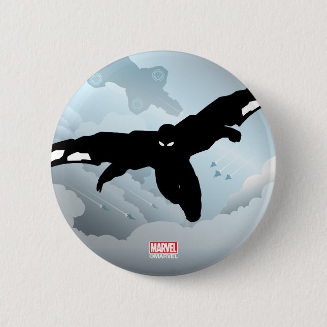 Falcon Heroic Silhouette Button (Front)