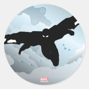 Falcon Heroic Silhouette Classic Round Sticker