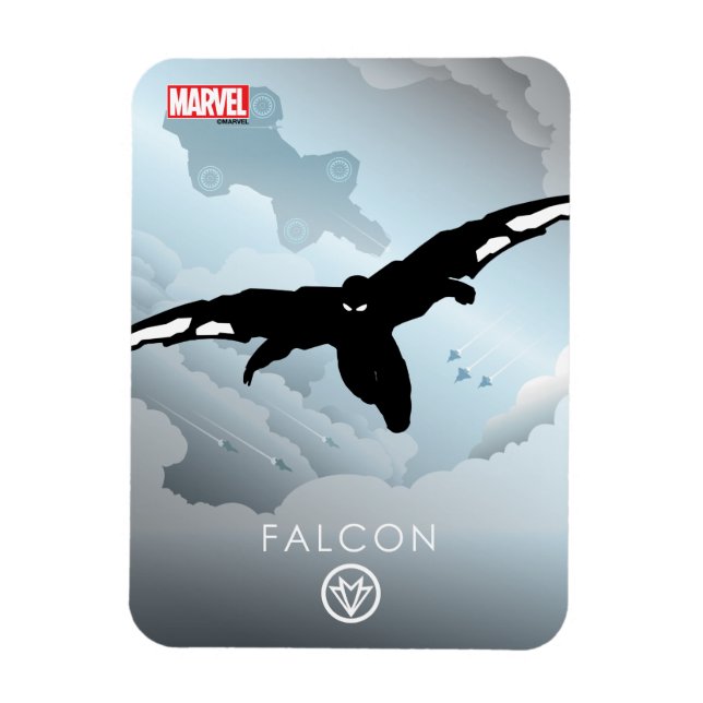 Falcon Heroic Silhouette Magnet (Vertical)