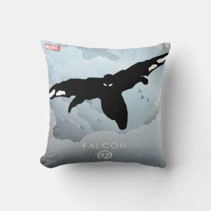 Falcon Heroic Silhouette Throw Pillow