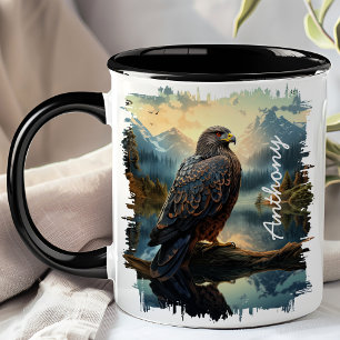 Falcon in Mountain Wilderness Mug
