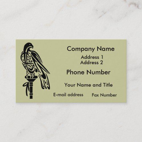 Falcon on Block Perch Business Cards