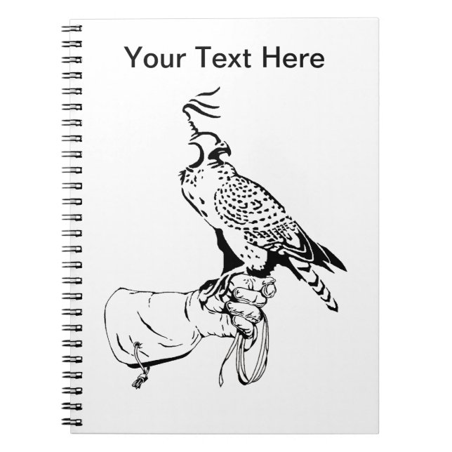 Falcon on Glove Notebook (Front)