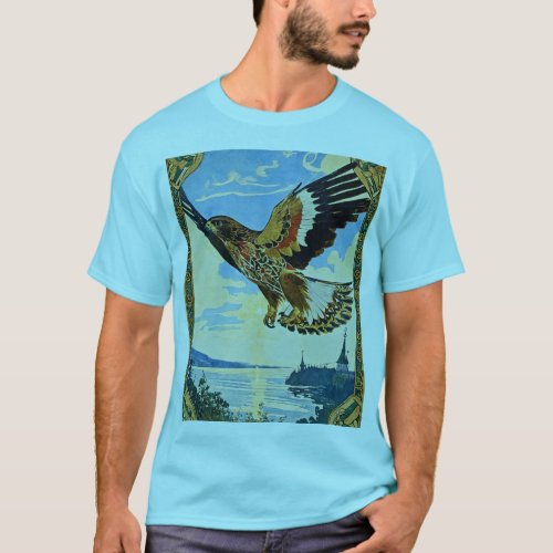 Falcon Rarog Diving Inspired by Russian Folk Tal T_Shirt