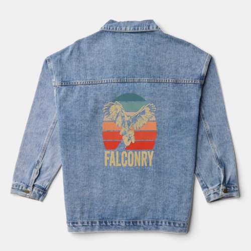 Falcon Retro Sunset Falconry  Denim Jacket
