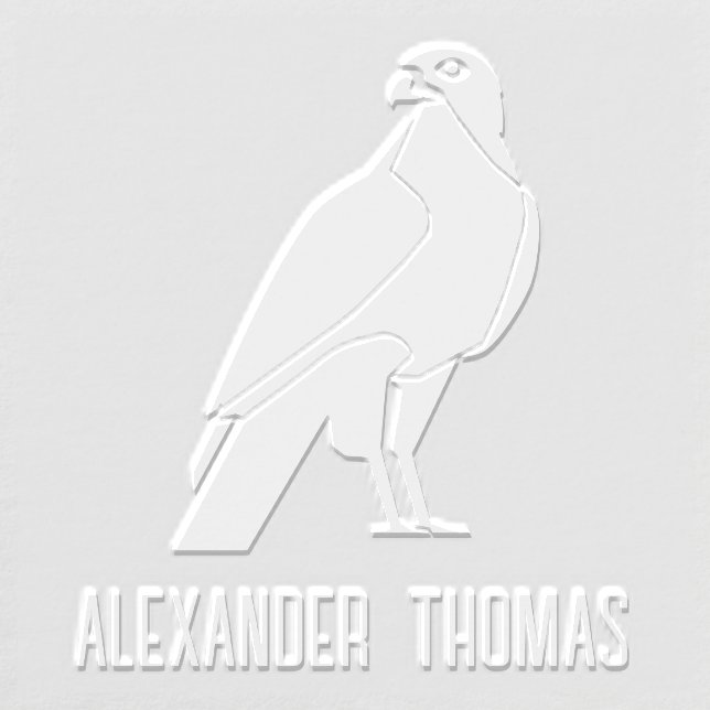 Falcon Silhouette Birds of Prey Name Embosser (Design)