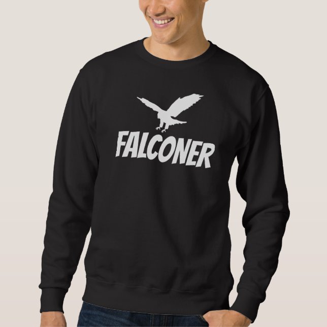 Falcon Trainer Peregrine Falconry Falconer Hawk Or Sweatshirt (Front)