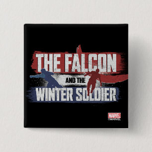 Falcon & Winter Soldier Red and Blue Graphic Button