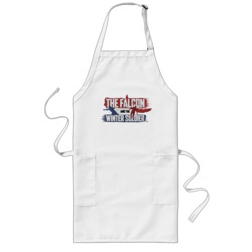 Falcon  Winter Soldier Red and Blue Graphic Long Apron