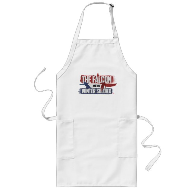 Falcon & Winter Soldier Red and Blue Graphic Long Apron (Front)