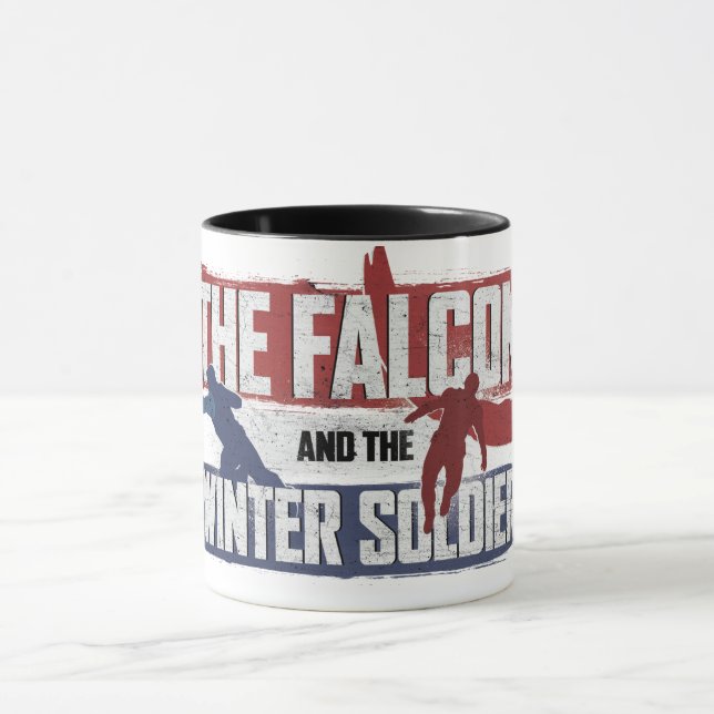Falcon & Winter Soldier Red and Blue Graphic Mug (Center)