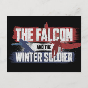 Falcon & Winter Soldier Red and Blue Graphic Postcard
