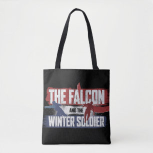 Falcon & Winter Soldier Red and Blue Graphic Tote Bag