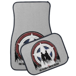 Falcon & Winter Soldier Shield Silhouettes Car Floor Mat