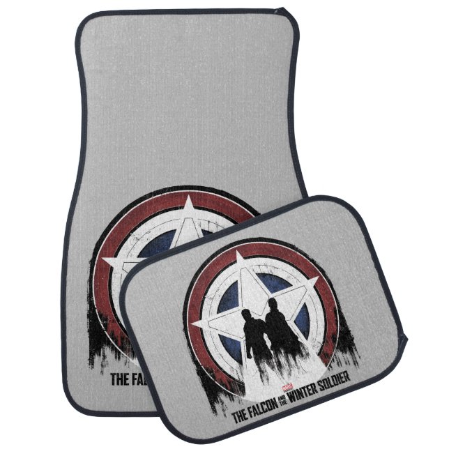 Falcon & Winter Soldier Shield Silhouettes Car Floor Mat (Set)