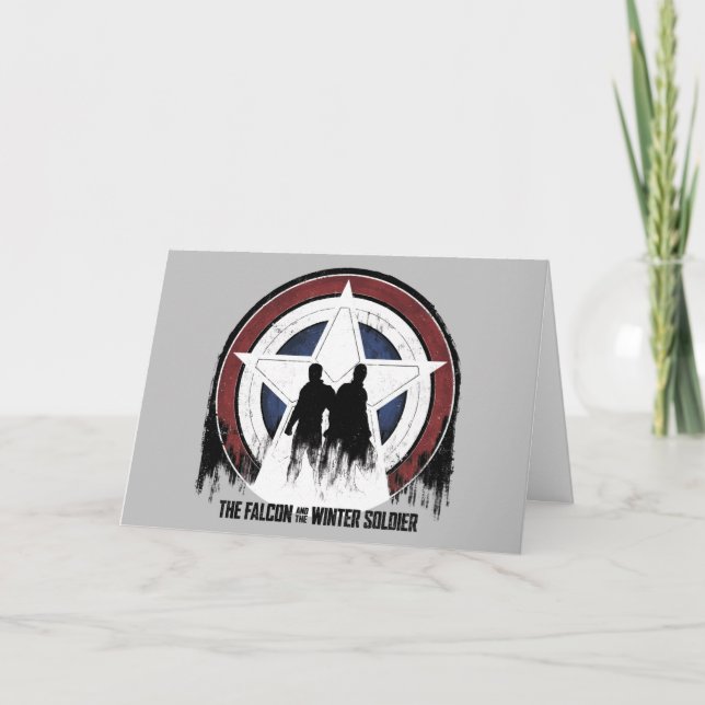 Falcon & Winter Soldier Shield Silhouettes Card (Front)