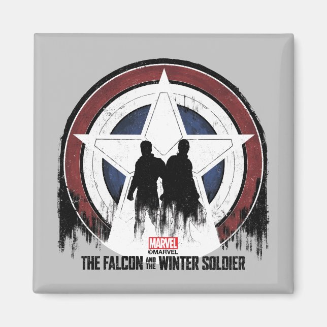 Falcon & Winter Soldier Shield Silhouettes Magnet (Front)