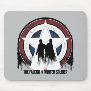 Falcon & Winter Soldier Shield Silhouettes Mouse Pad