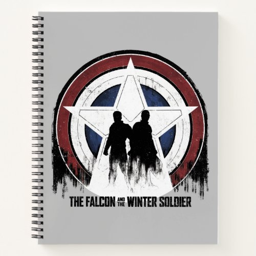 Falcon  Winter Soldier Shield Silhouettes Notebook