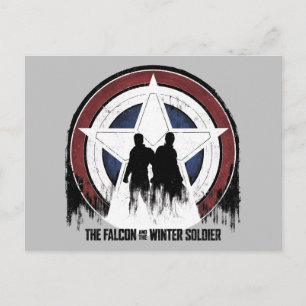 Falcon & Winter Soldier Shield Silhouettes Postcard