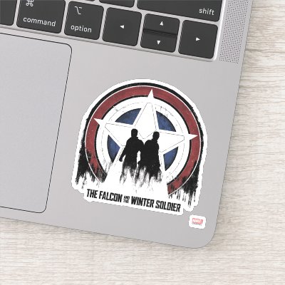 Falcon &amp; Winter Soldier Shield Silhouettes Sticker