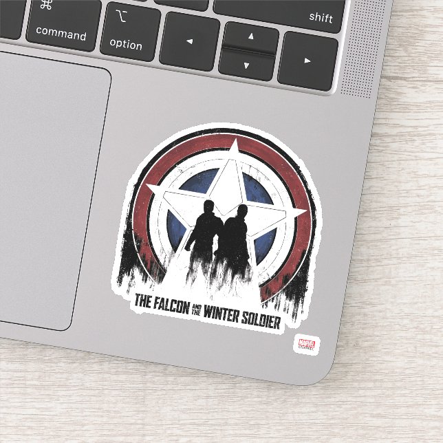 Falcon & Winter Soldier Shield Silhouettes Sticker (Detail)