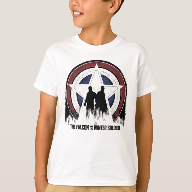 Falcon & Winter Soldier Shield Silhouettes T-Shirt (Front)