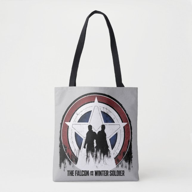 Falcon & Winter Soldier Shield Silhouettes Tote Bag (Front)