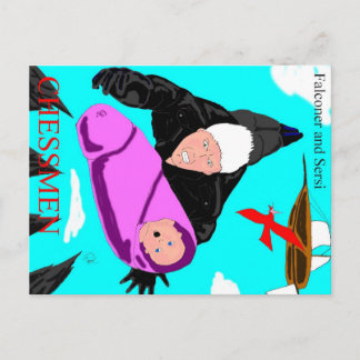 Falconer and Sersi Postcard