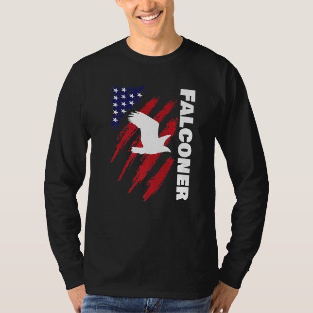 Falconer Falconry Falcon T-Shirt (Front)