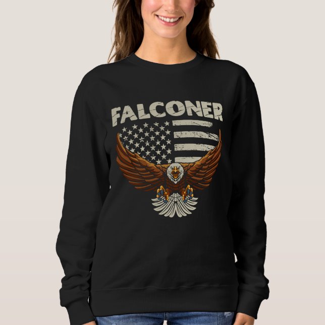 Falconer Ornithology Birder  1 Sweatshirt (Front)