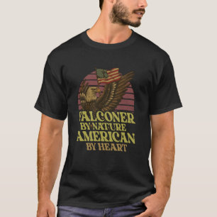 Falconry American Gift Hawk Birders Falcon T-Shirt