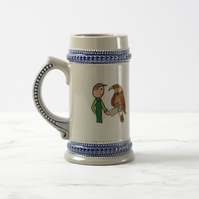 Falconry Beer Stein (Left)