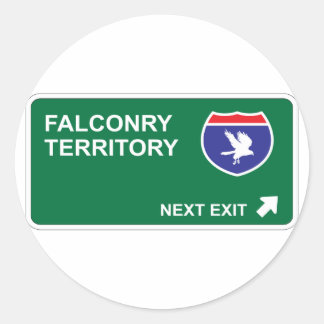 Falconry Next Exit Classic Round Sticker