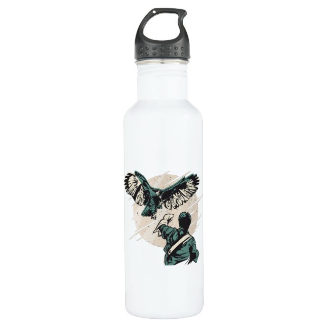 Falconry Stainless Steel Water Bottle (Front)