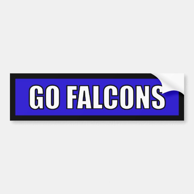 Falcons - Black Blue White Bumper Sticker (Front)