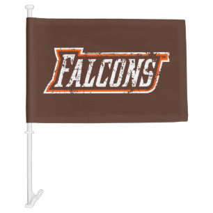 Falcons Distressed Car Flag