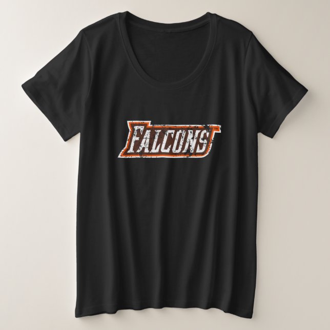 Falcons Distressed Plus Size T-Shirt (Design Front)