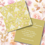 Falcons & Roses Elegant Boho Square Business Card<br><div class="desc">Show your style with this hand drawn design on front of the business card. Perfect for those in the health, wellness and beauty fields. Naturopaths, jewelry designers, massage therapists, yoga instructors, hair stylists, life coach, herbalists, psychics, florists, makeup artists, small business owners. Add your own text to make it shine!...</div>