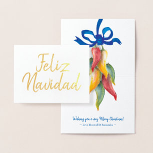 Faliz Navidad Real Foil Christmas Card