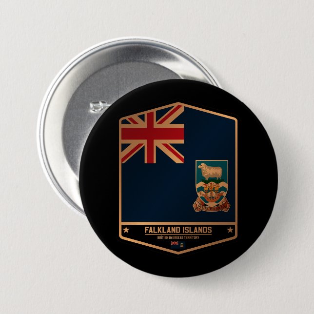 Falkland Islands Button (Front & Back)