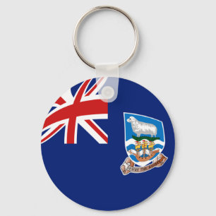 Falkland Islands Fisheye Flag Keychain