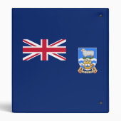 Falkland Islands Flag 3 Ring Binder (Back)