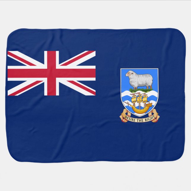 Falkland Islands Flag Baby Blanket (Horizontal)