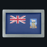Falkland Islands Flag Belt Buckle<br><div class="desc">Patriotic flag of Falkland Islands.</div>