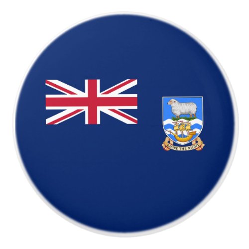 Falkland Islands Flag Ceramic Knob