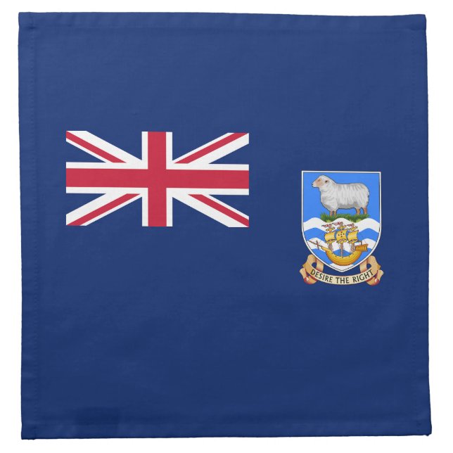 Falkland Islands Flag Cloth Napkin (Front)