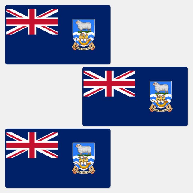 Falkland Islands Flag Labels (Group)